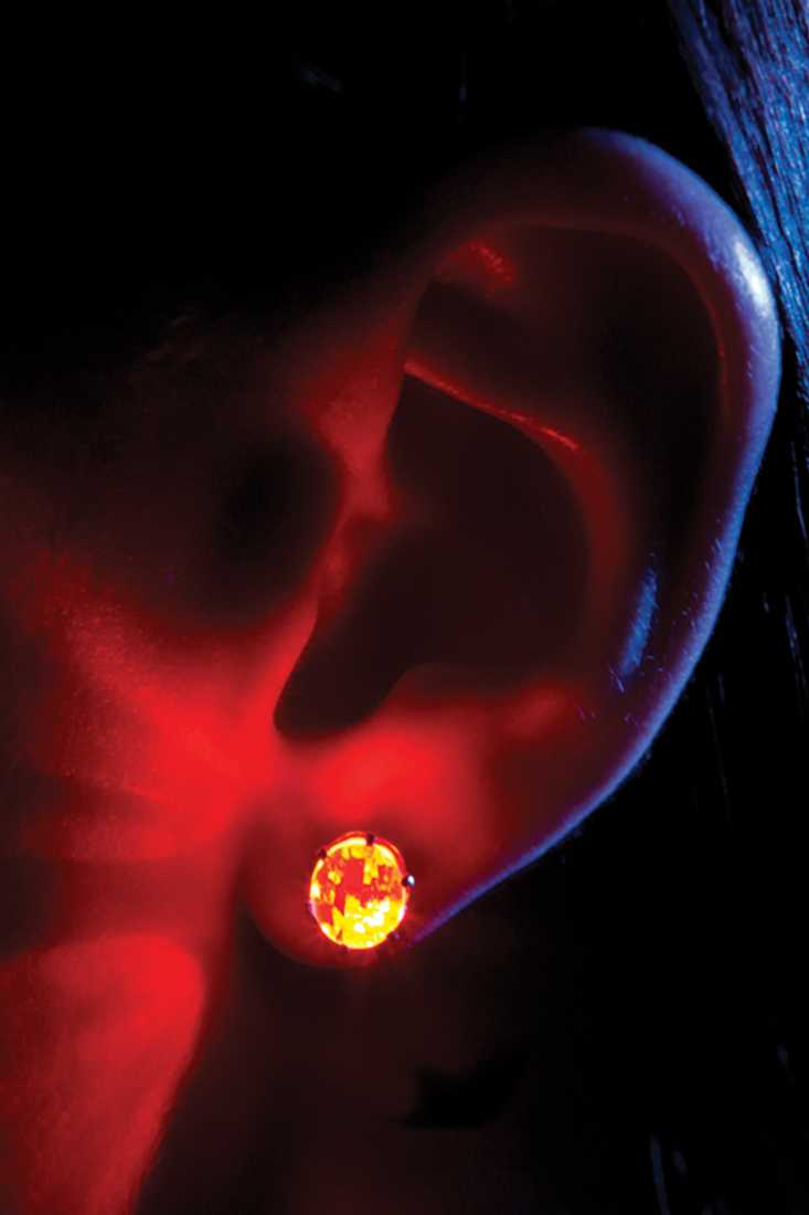 Red Cute Light Up Rave Earrings