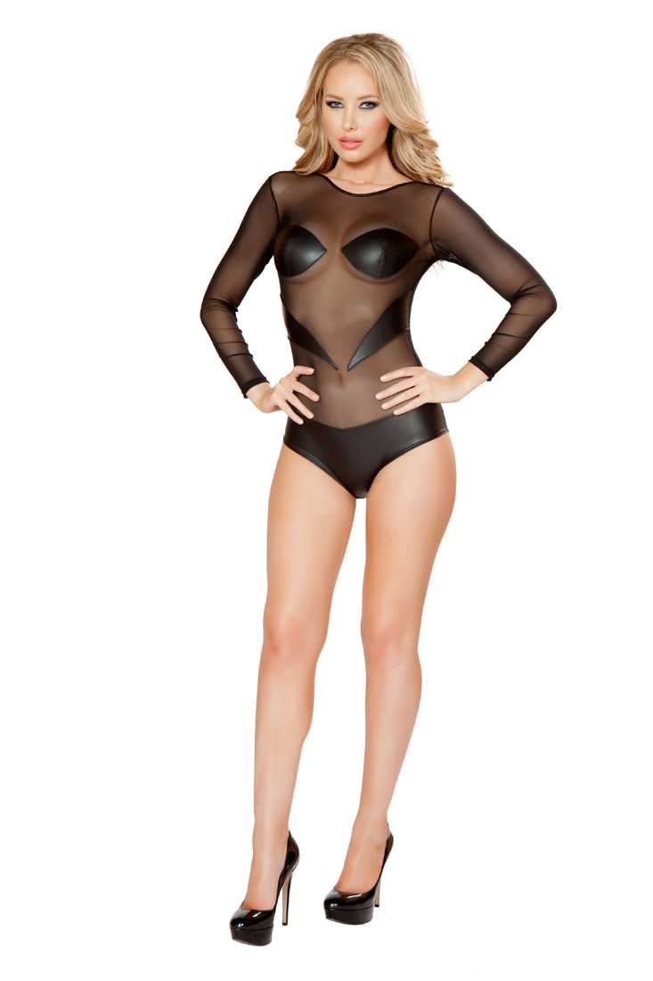 Black Mesh 1Pc Intimate Romper