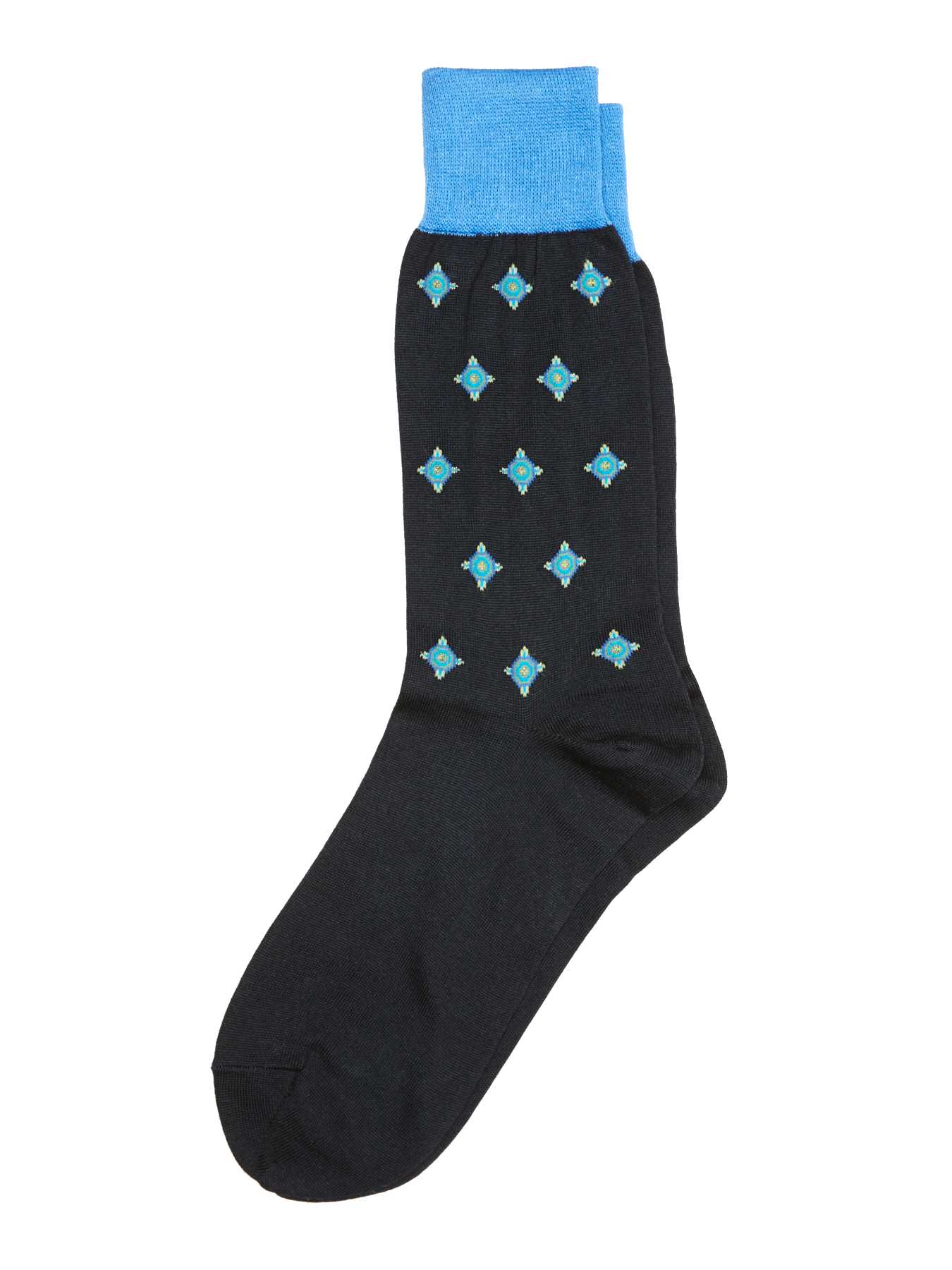 Perry Ellis Medallion Cuff Accent Sock