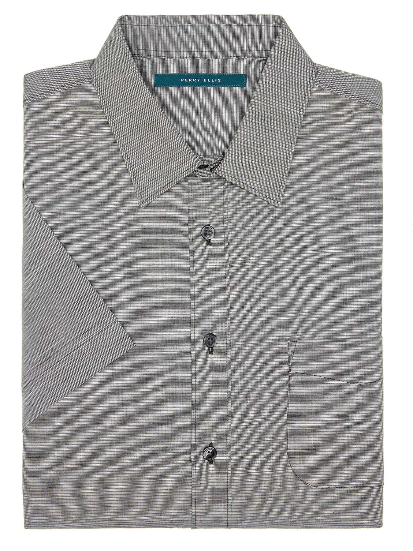 Perry Ellis Short Sleeve Slub Stripe Shirt
