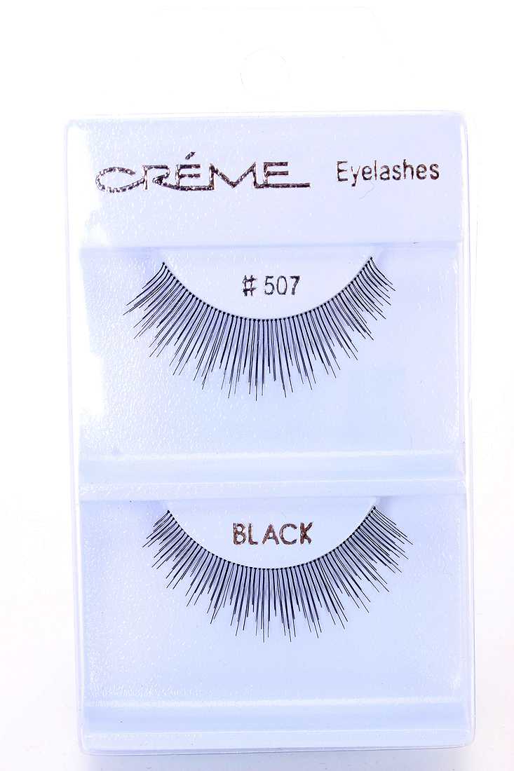 Black Lengthening Glamour Human Hair Eyelashes