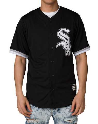 MAJESTIC MENS Black Clothing / Button Down Shirts
