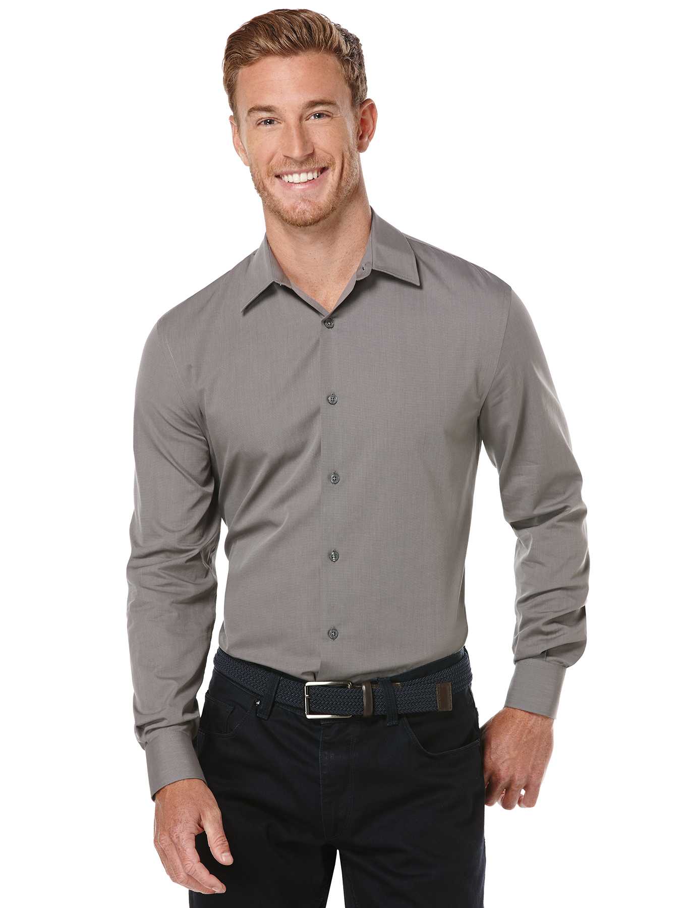 Perry Ellis Regular Fit End on End Shirt
