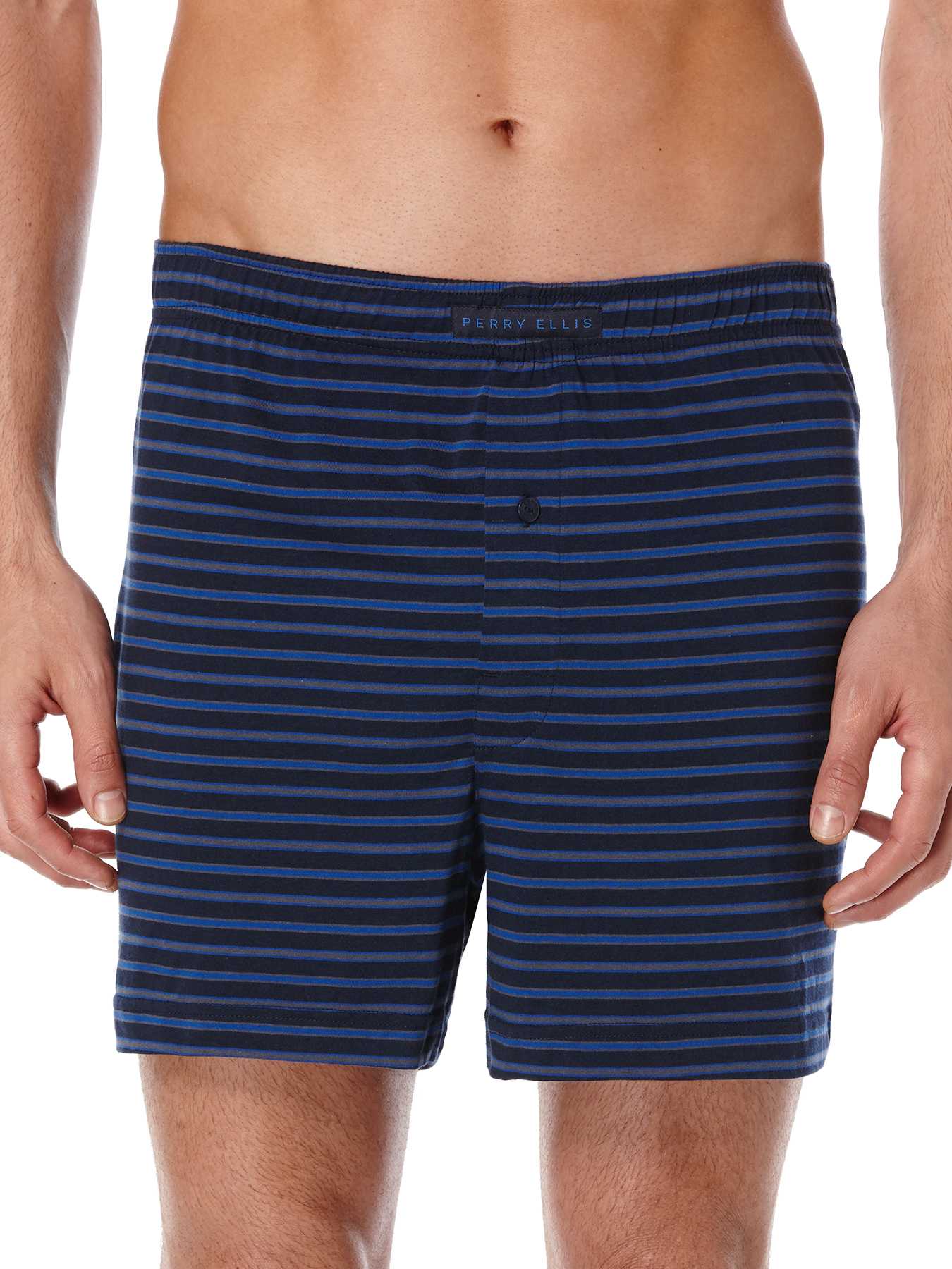 Perry Ellis Dual Stripe Knit Boxer Short