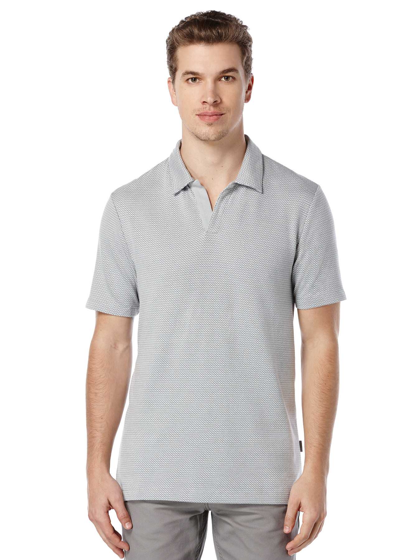 Perry Ellis Short Sleeve Jacquard Polo