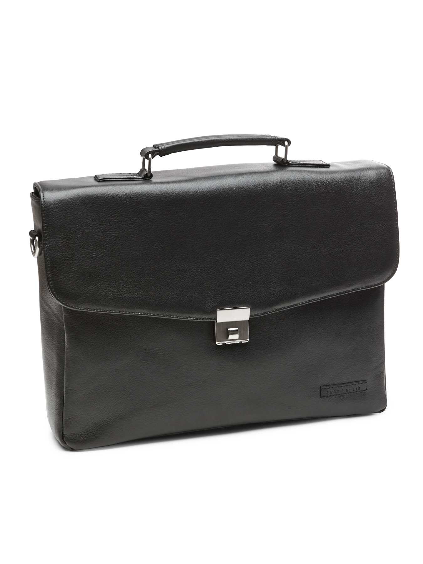 Perry Ellis Executive Black Briefcase
