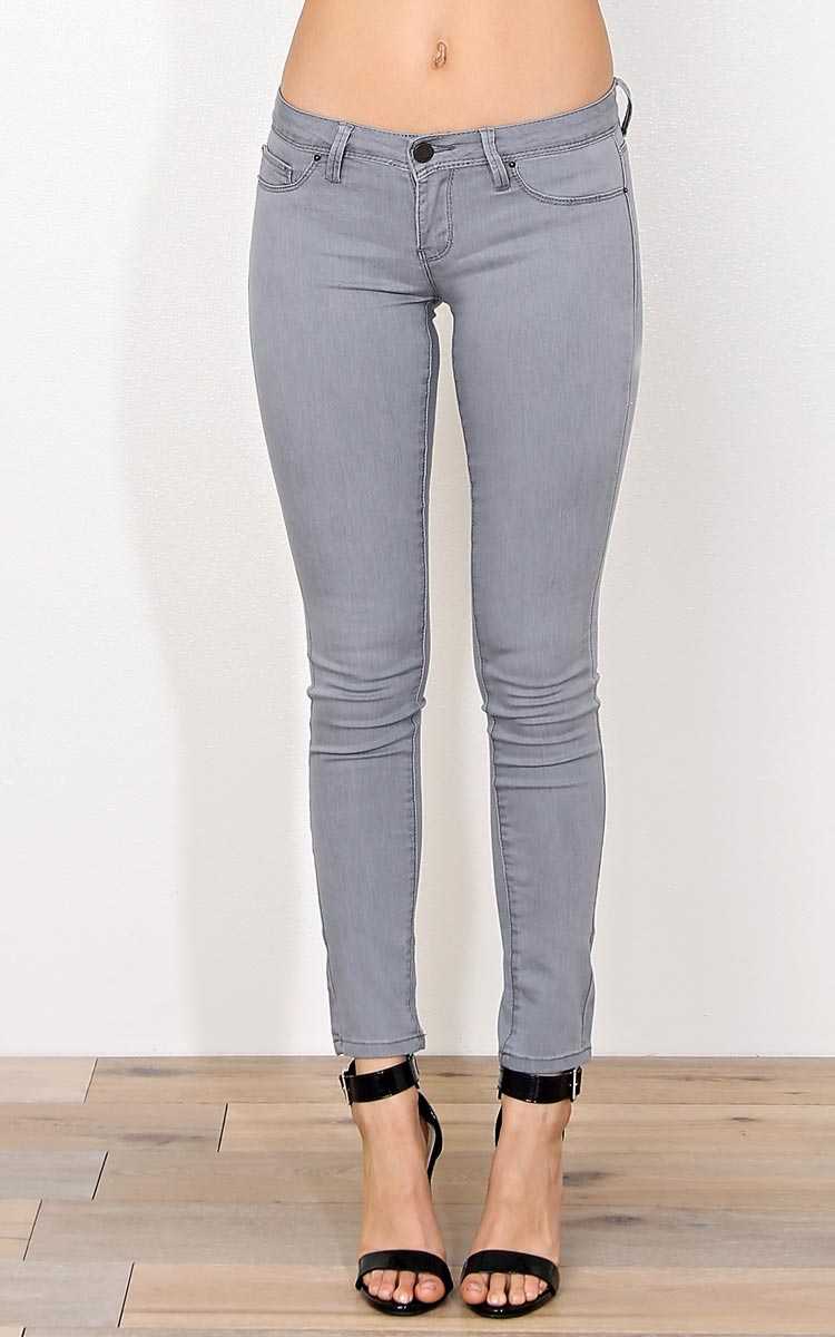 YMI Grey Super Soft Skinnies - Grey Denim in Size 9 by Styles For Less