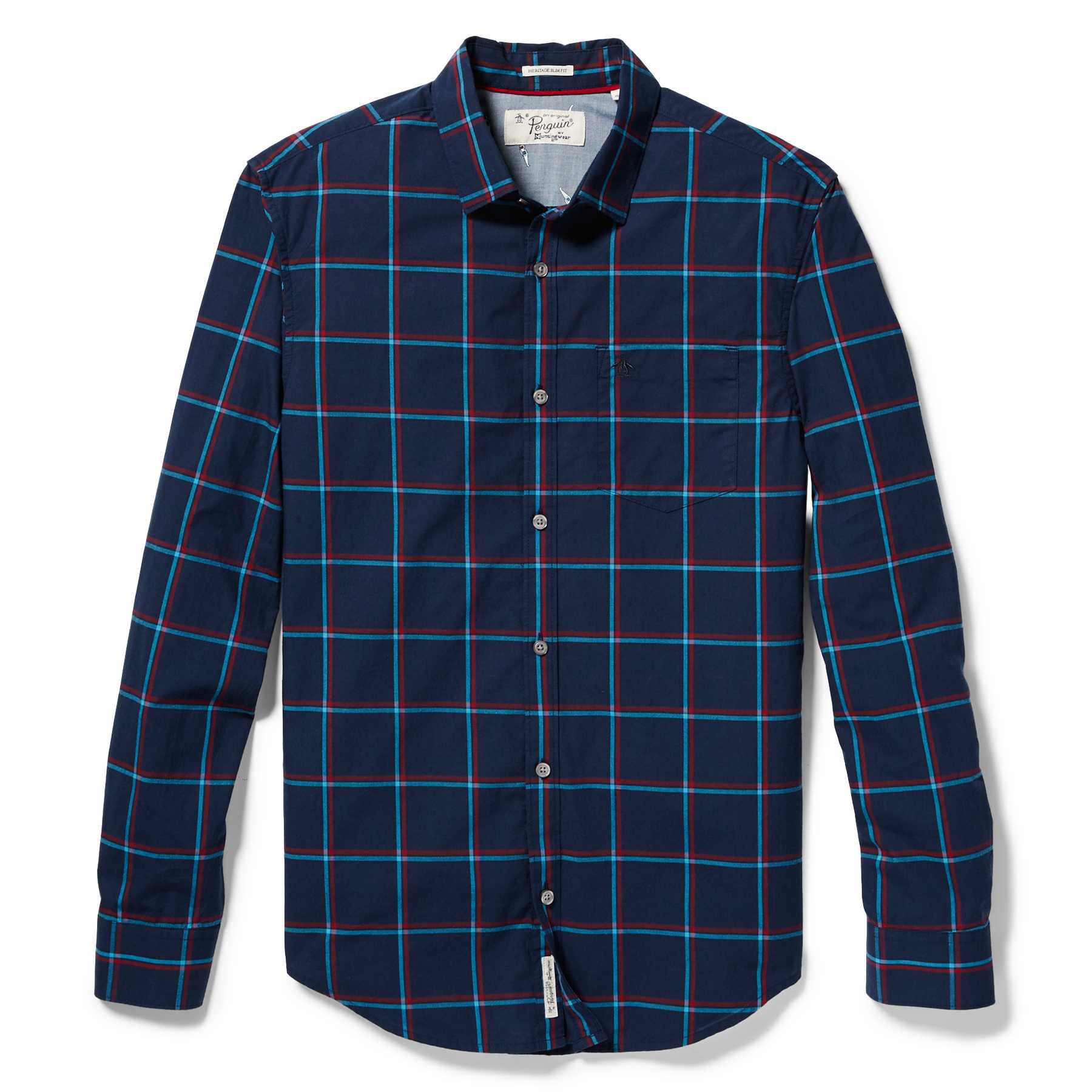 Original Penguin P55 3D WINDOWPANE PLAID SHIRT