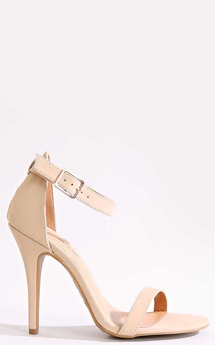 Simplicity Single Strap Heels - Tan in Size 6.5 by Styles For Less