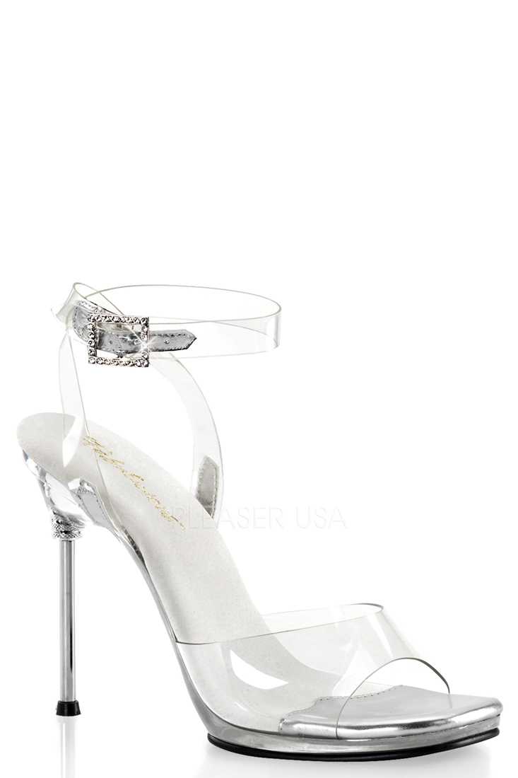 Clear Wrap Around Ankle Strap Sandal High Heels