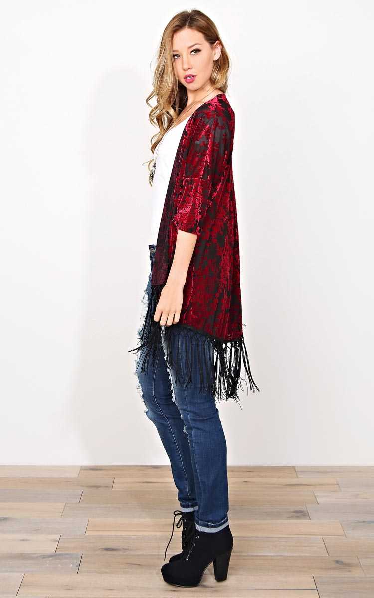 Make a Statement Knit Wrap - SML - Red Combo in Size Small by Styles For Less