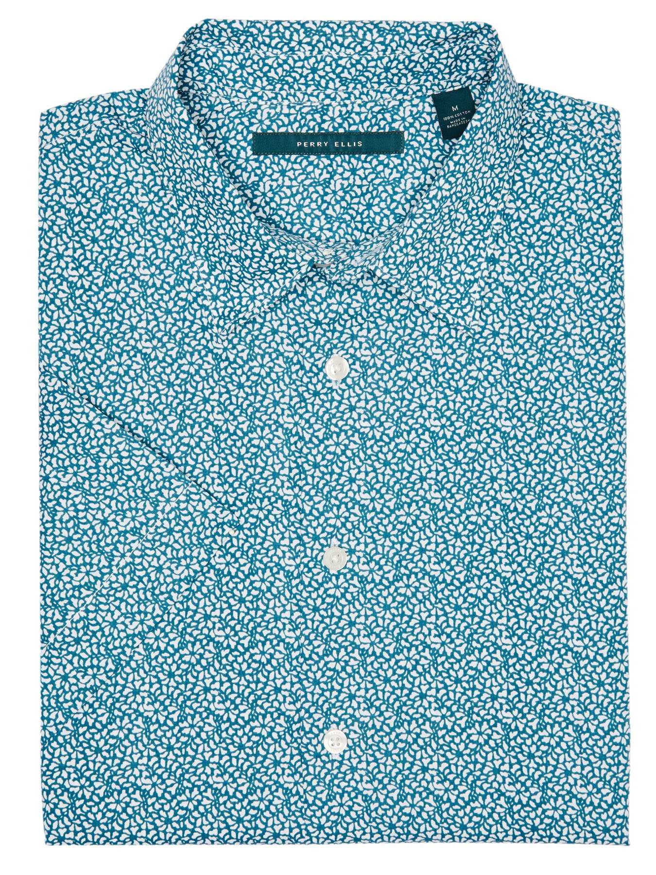Perry Ellis Short Sleeve Print Floral Shirt