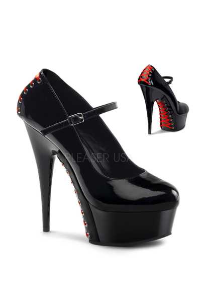 Black Patent Maryjane Corset High Heels