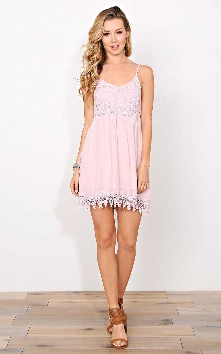 Dusty Rose Last Chance Woven Dress - MED - Dusty Rose in Size Medium by Styles For Less