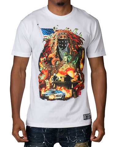 HUSTLE GANG MENS White Clothing / Tops