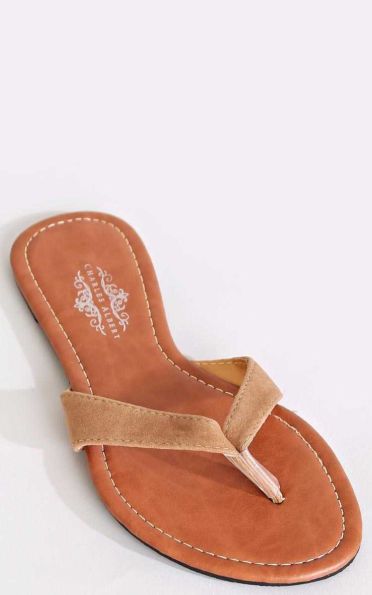 Jasmina Faux Leather Sandals - Taupe in Size by Styles For Less