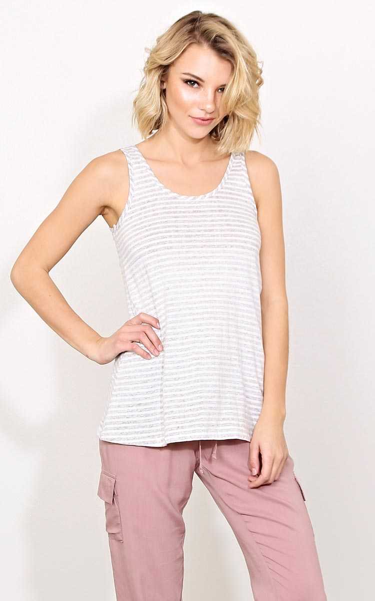 Cheyenne Striped Knit - - Beige in Size by Styles For Less