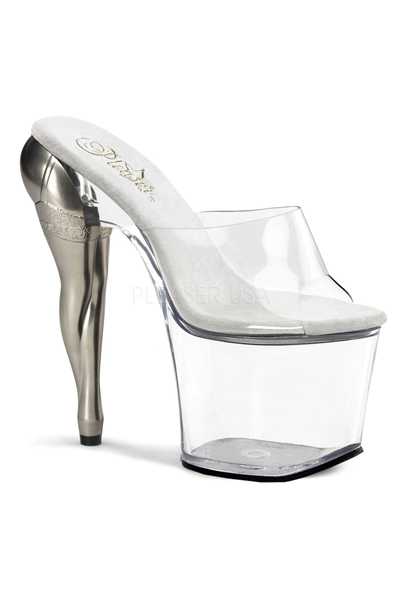 Clear Clear Sculpted Leg High Heels