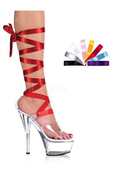 Clear Peep Toe Interchangeable Strap Platform High Heels