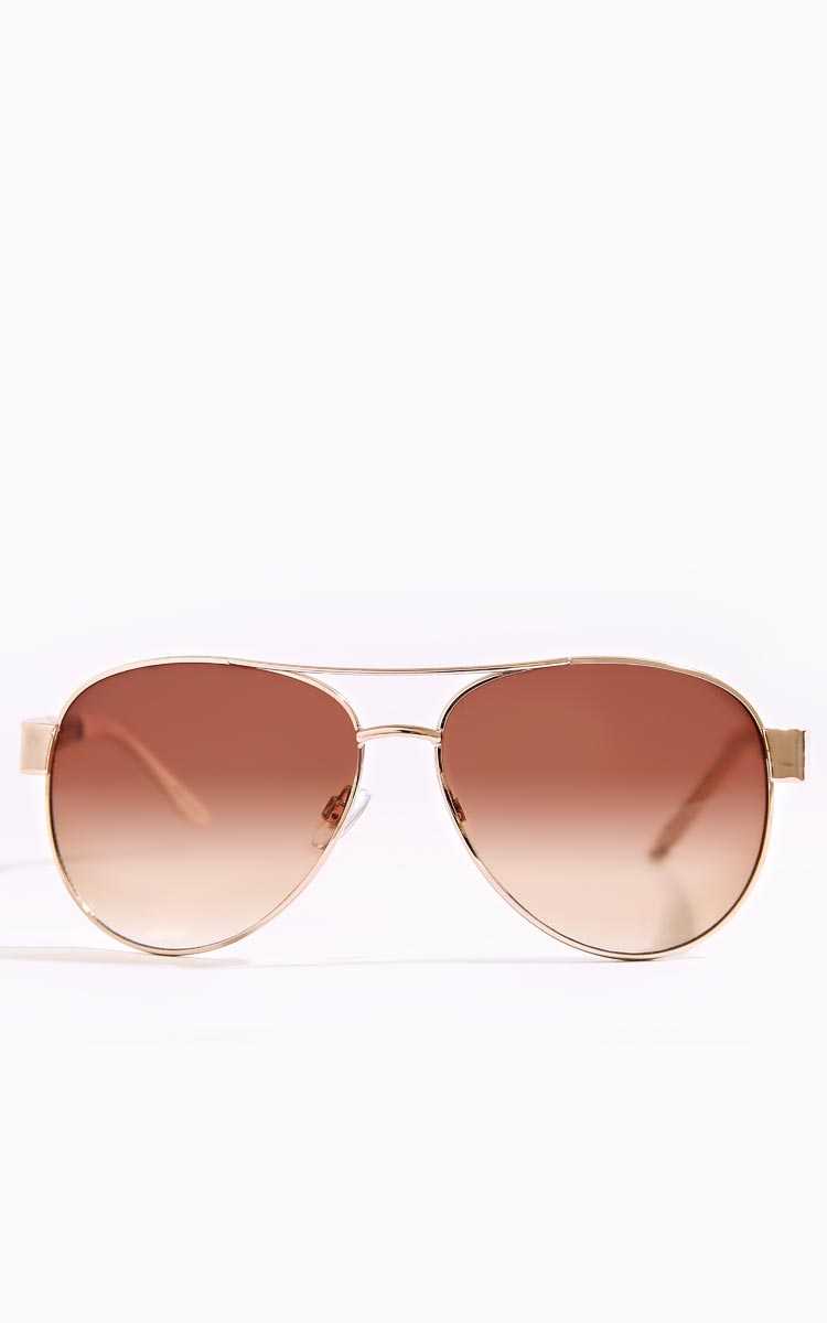 Flora Metal Aviator Sunglasses - N/S - White by Styles For Less