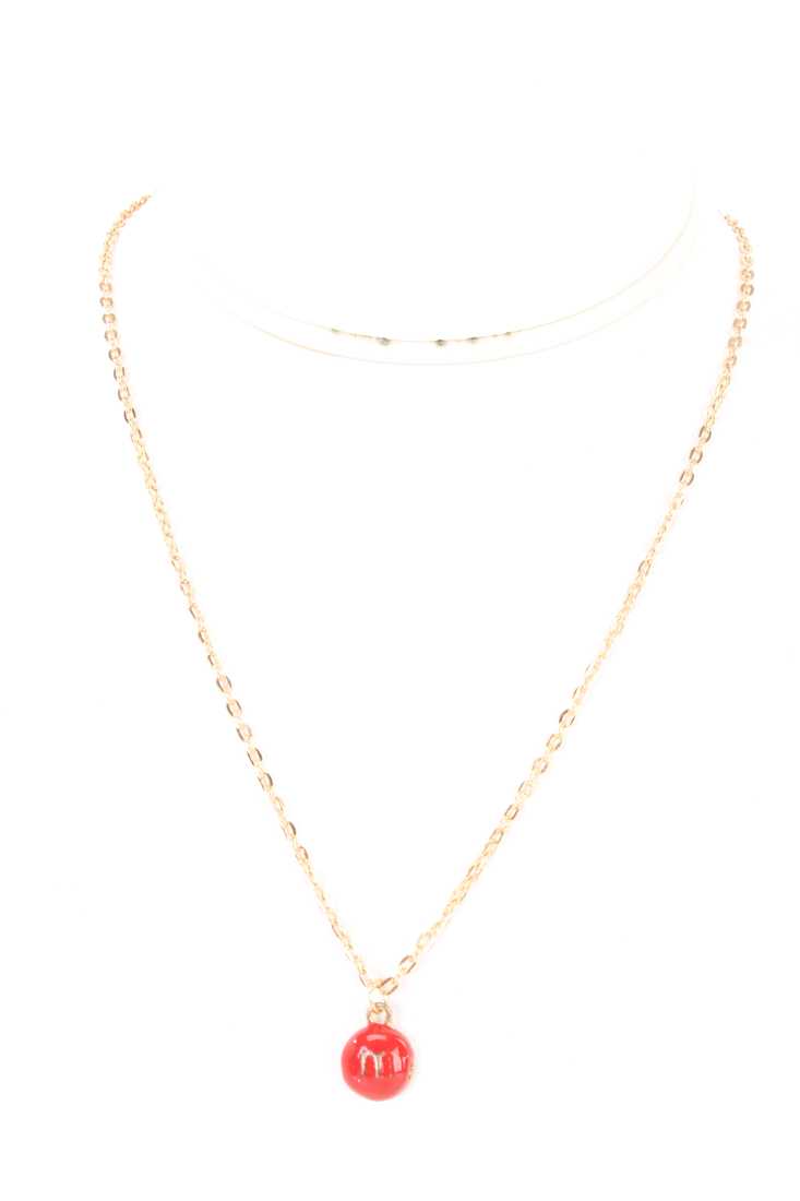 Red Cute Candy Design Causal Necklace