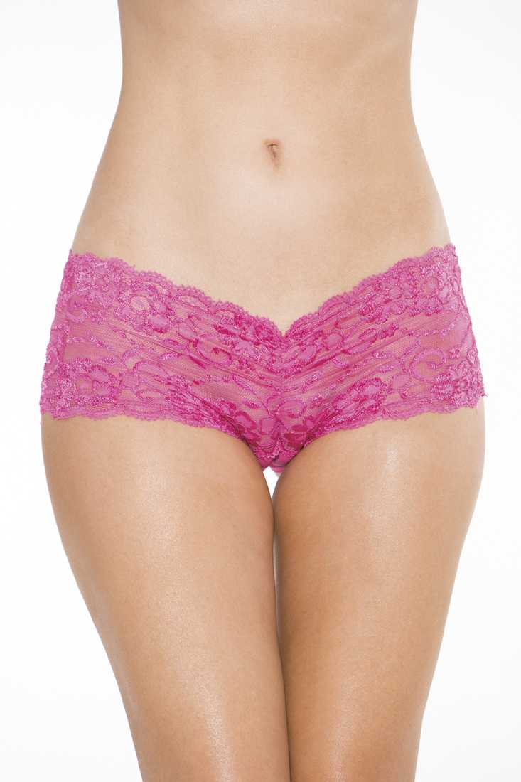 Hot Pink Lace Body Shorts