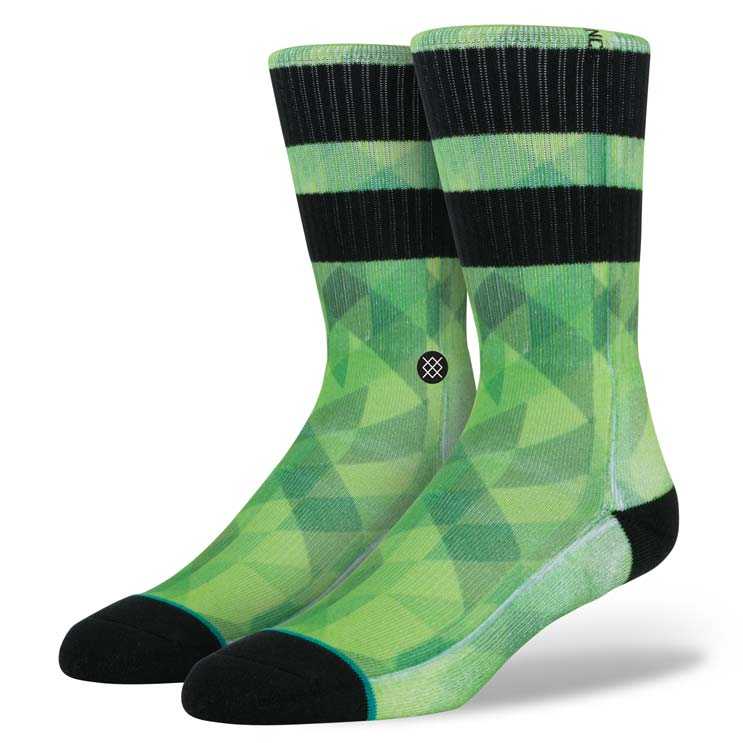 Stance Fractal Stripe (Green) CLASSIC CREW Socks