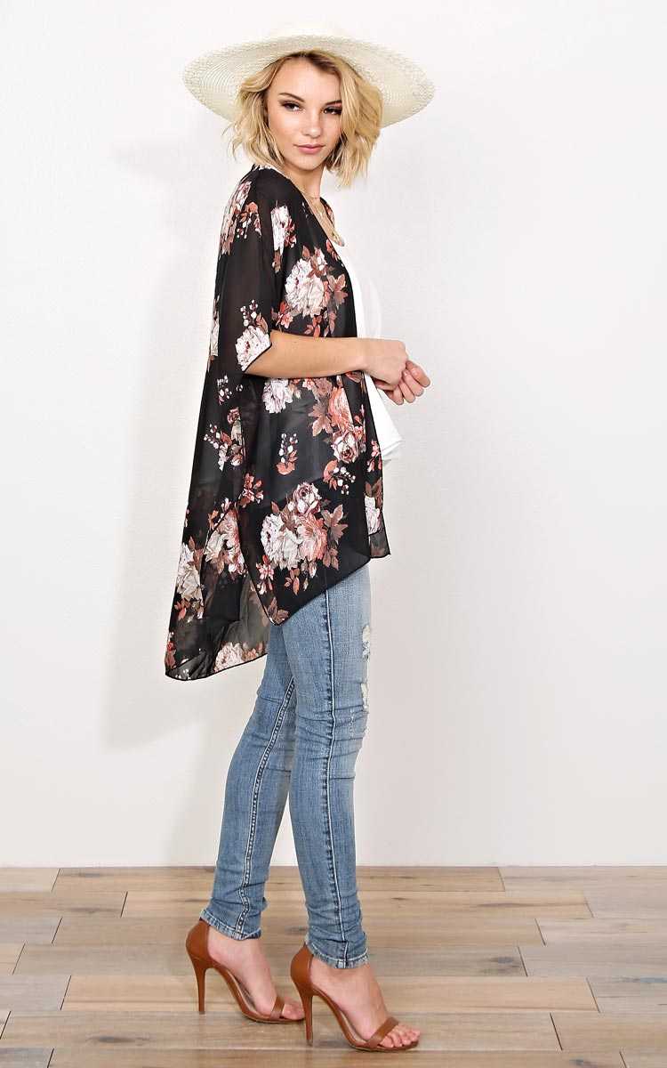 Day Dreams Woven Wrap - SML - Black Combo in Size Small by Styles For Less