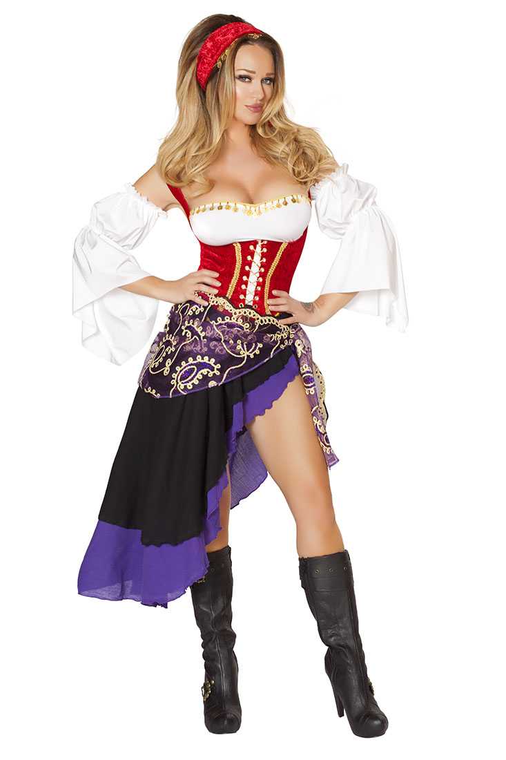 6 PC Sexy Gypsy Maiden Costume