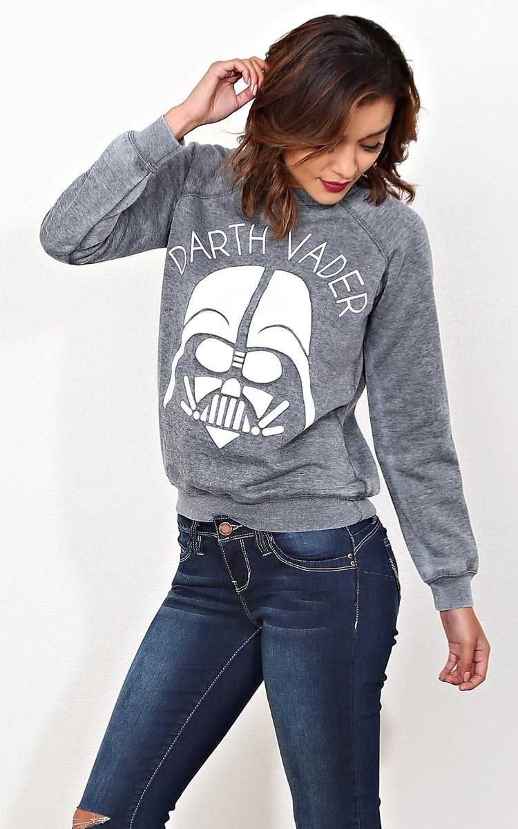 DARTH VADER Fleece Lined Pullover - XLGE - Black in Size X-Large by Styles For Less