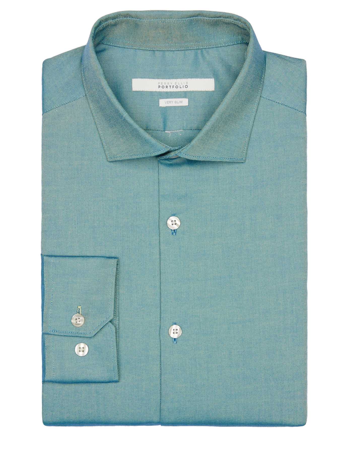 Perry Ellis Very Slim Solid Iridescent Dress Shirt