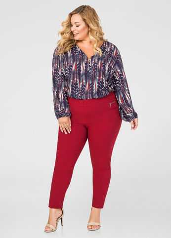Zip Detail Ultra Stretch Skinny Pant