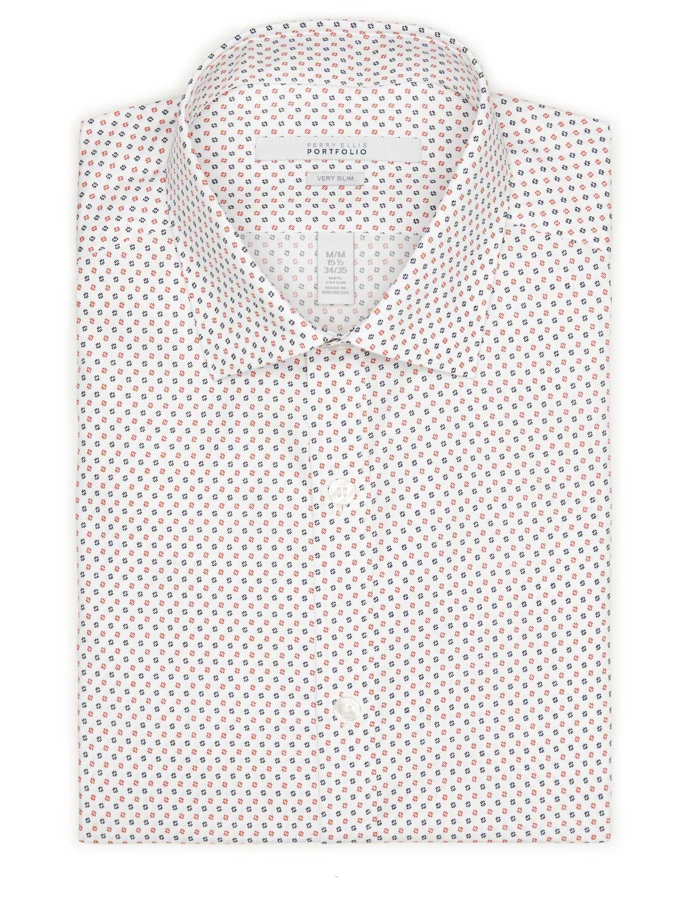 Perry Ellis Very Slim Scattered Diamond Dress Shirt