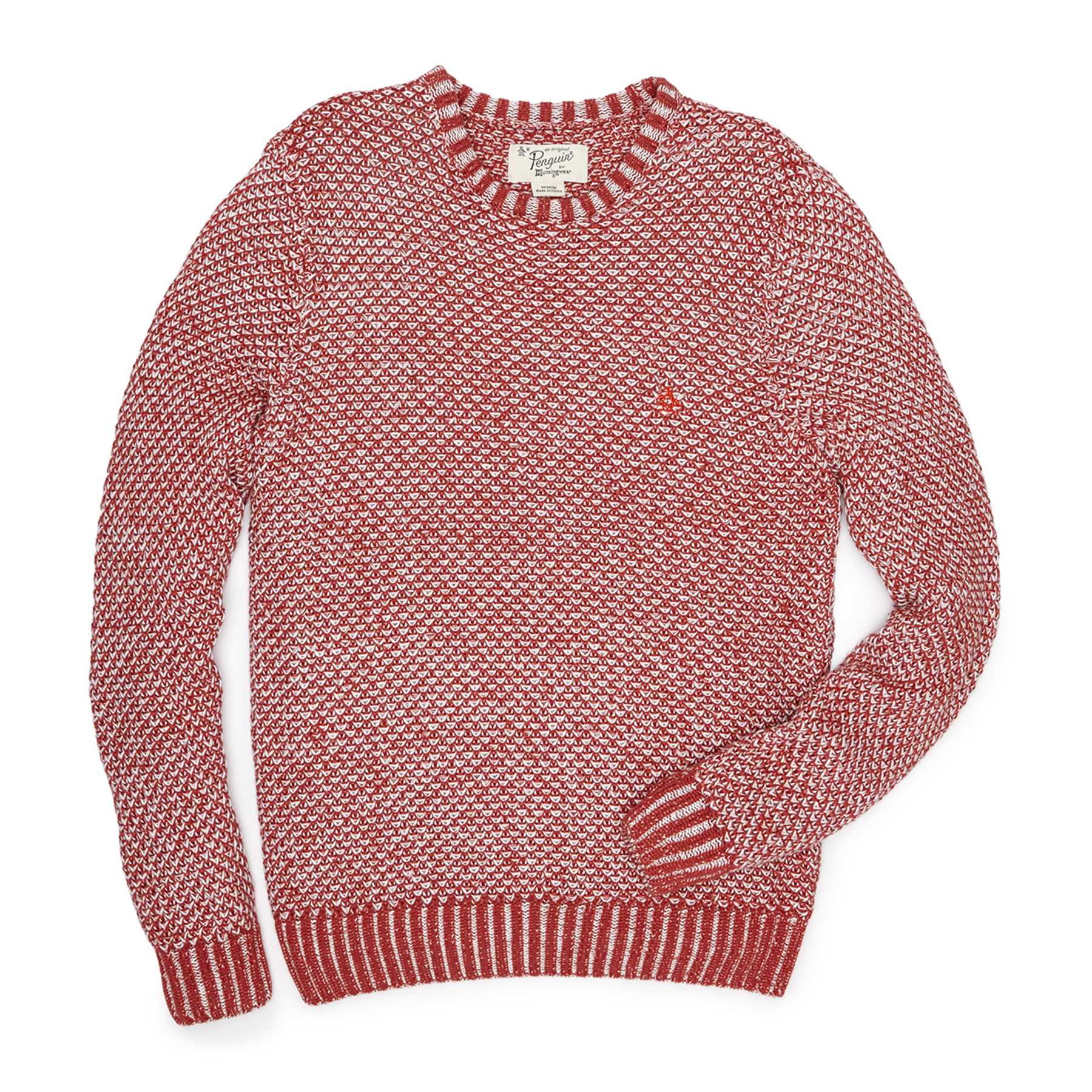 Original Penguin STITCH PATTERN CREW NECK SWEATER