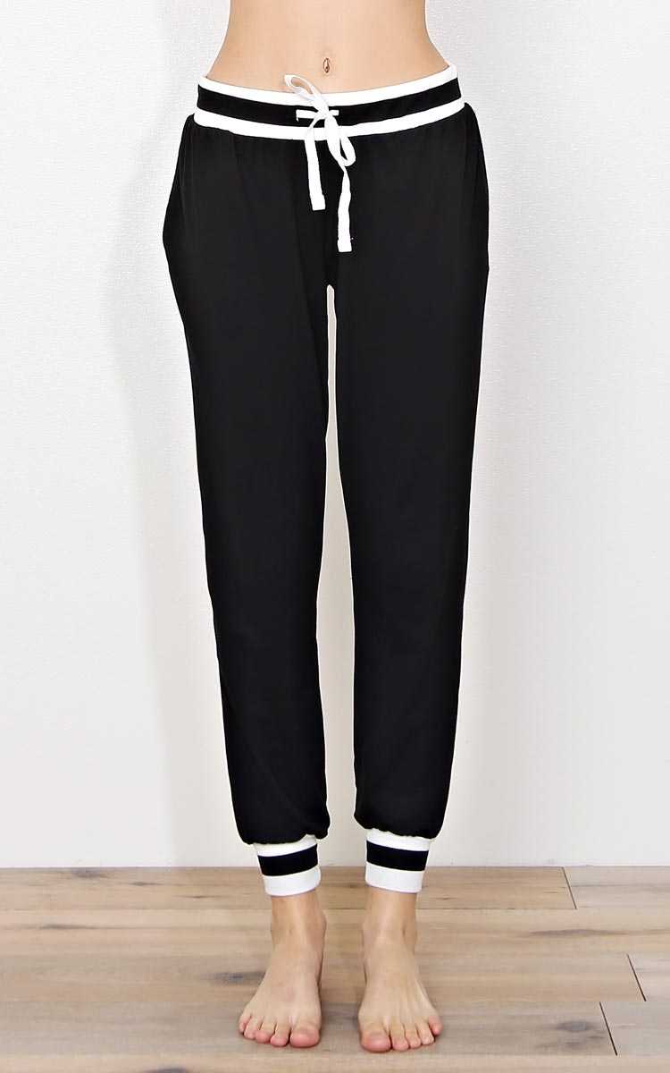 Knuckle Up Knit Joggers - - Black/White in Size by Styles For Less
