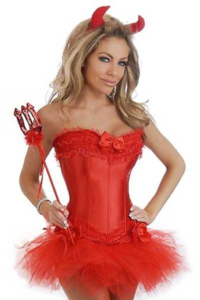 4 PC Sexy Devil Costume