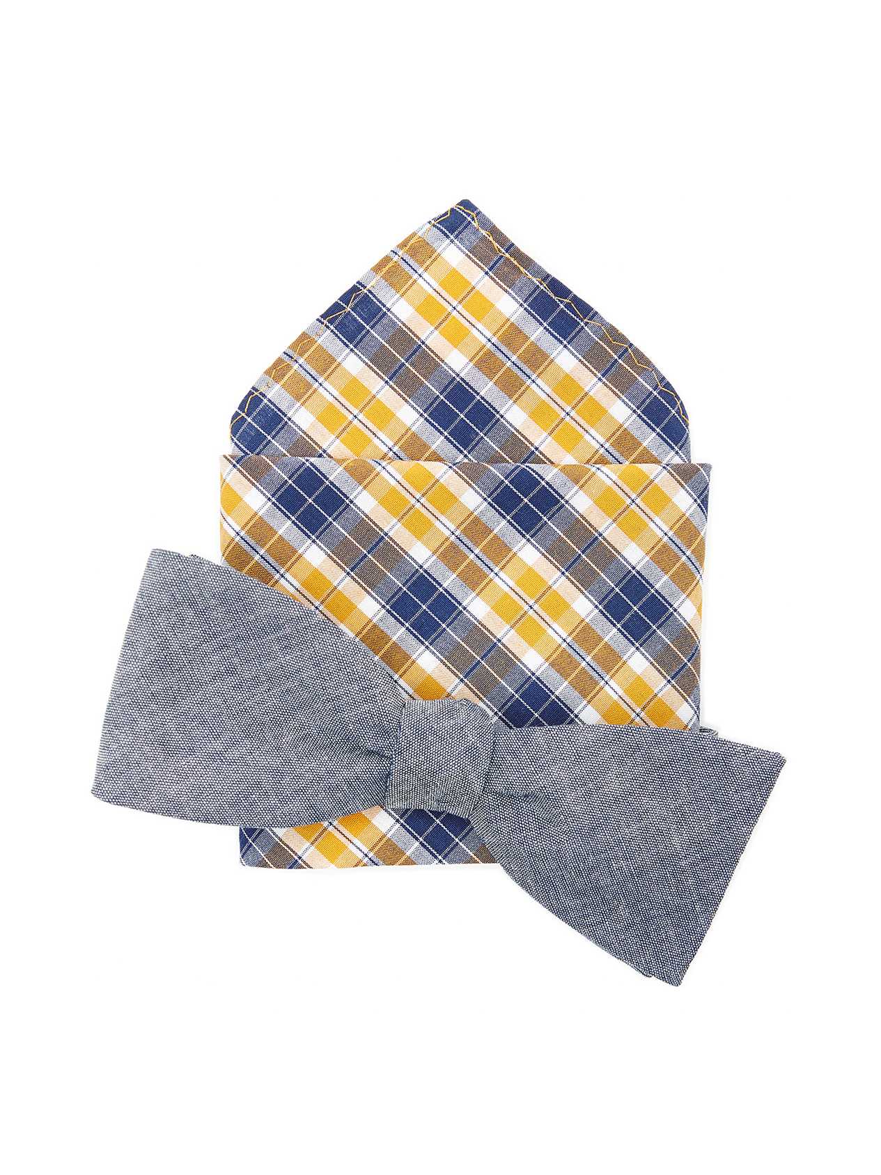 Original Penguin PERSEUS SOLID BOW & POCKET SQUARE COMBO SET