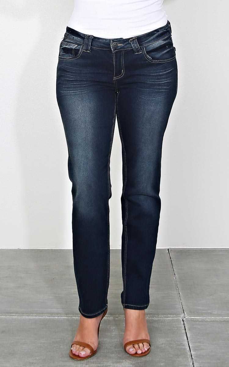 Plus Size Paris Blues Midnight Skinnies - Dark Denim in Size 17 by Styles For Less