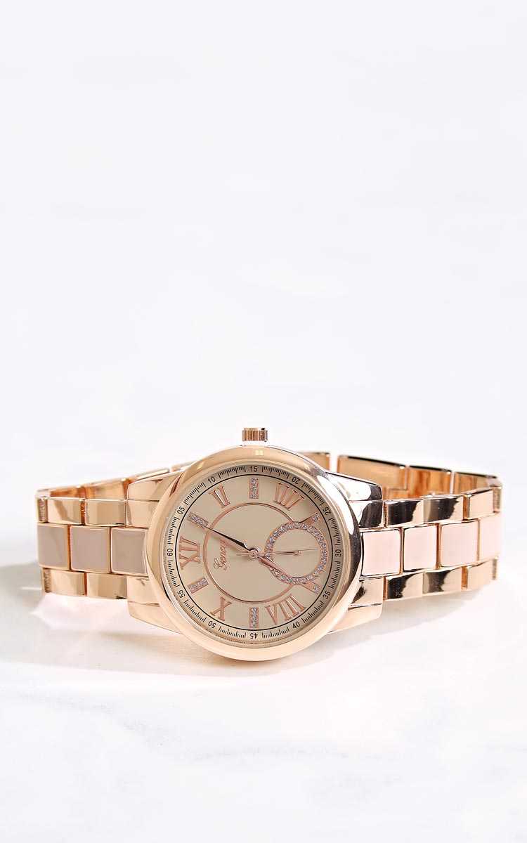 City Chic Metal Watch - N/S - Taupe Combo by Styles For Less