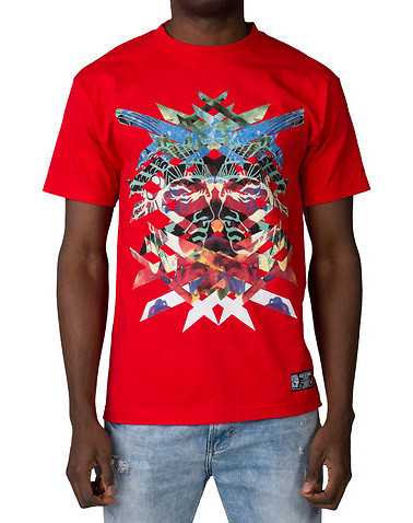 HUSTLE GANG MENS Red Clothing / Tops