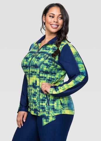 Abstract Print Active Jacket