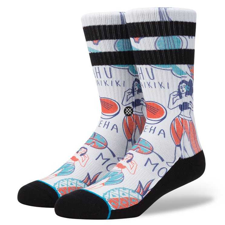 Stance Lei-Lei WHT L classic crew Socks