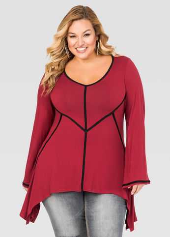 Piped Flare Sleeve Sharkbite Top