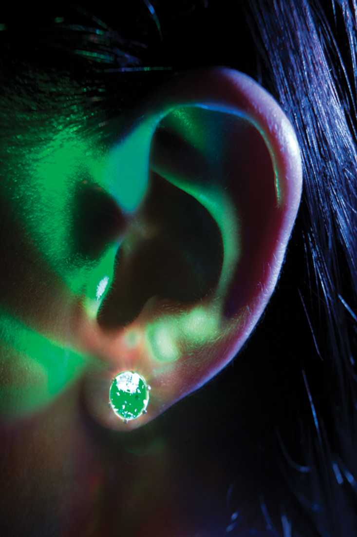 Green Cute Light Up Rave Earrings