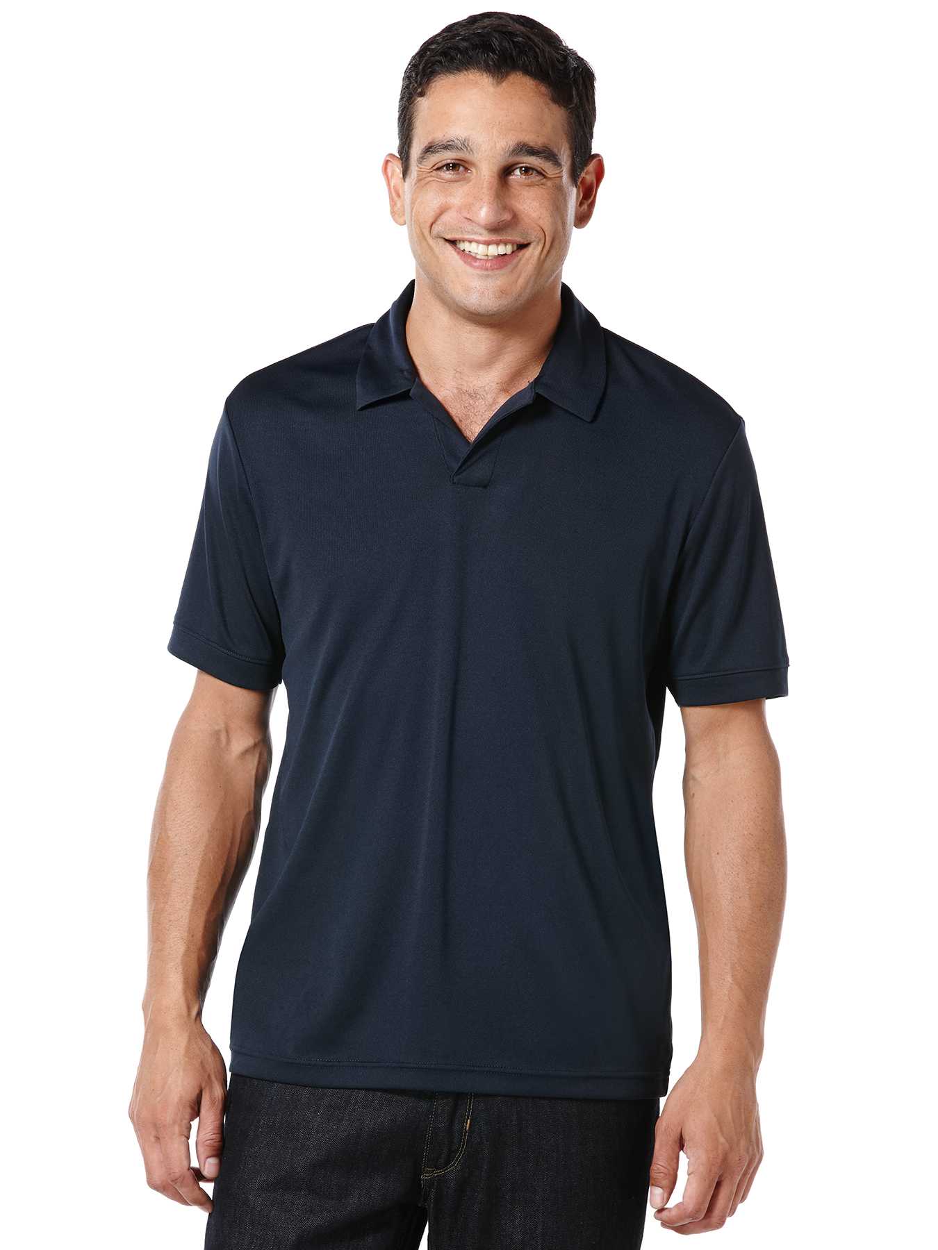 Perry Ellis Short Sleeve Open Collar Polo