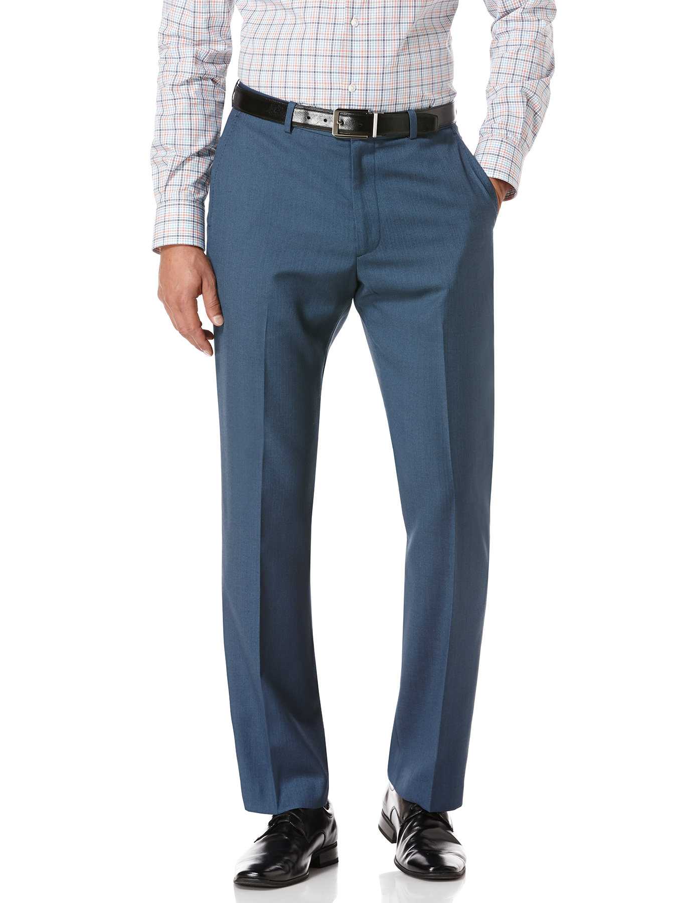 Perry Ellis Regular Fit Herringbone Suit Pant