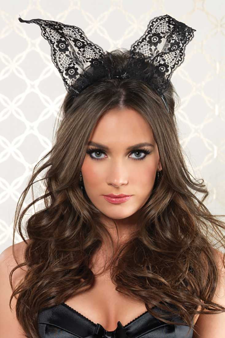 Black Lace Bunny Ears