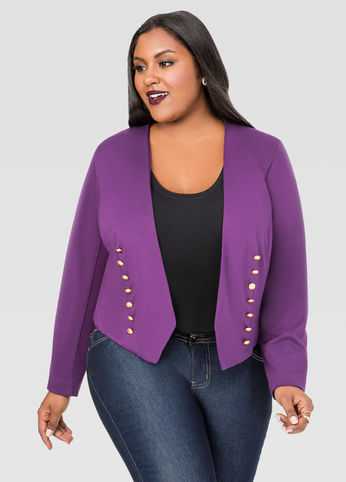 Gold Button Military Blazer