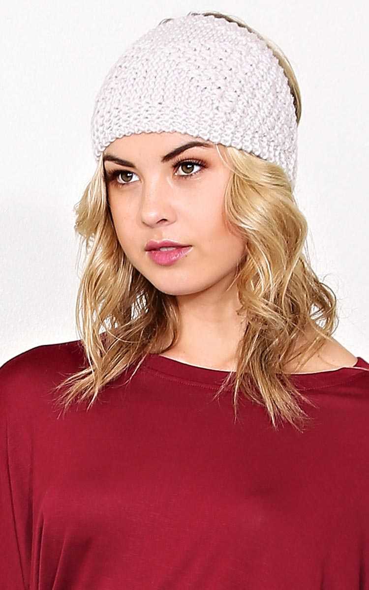 Valle Blanche Knit Headwrap - N/S - Ivry/Natrl by Styles For Less