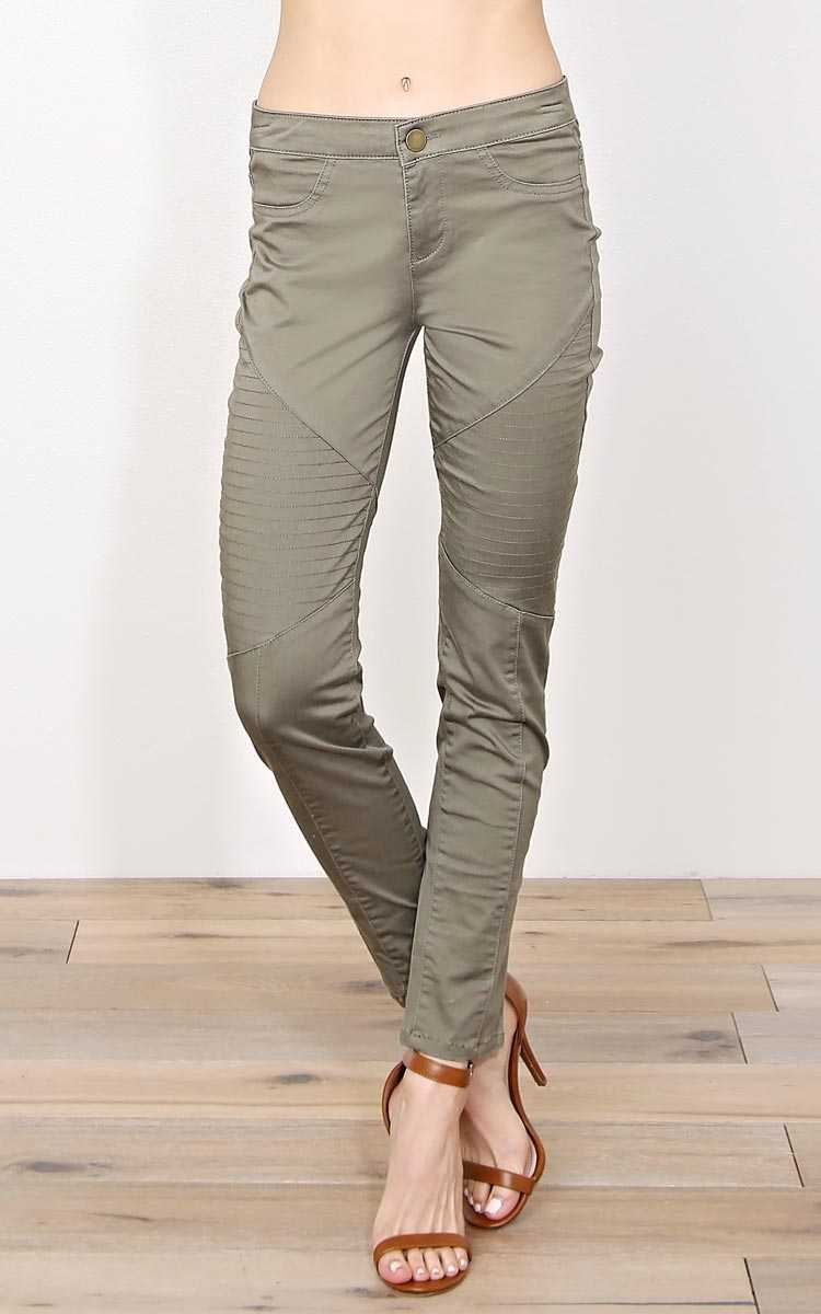 Know The Drill Woven Pants - Olive/Drab in Size by Styles For Less